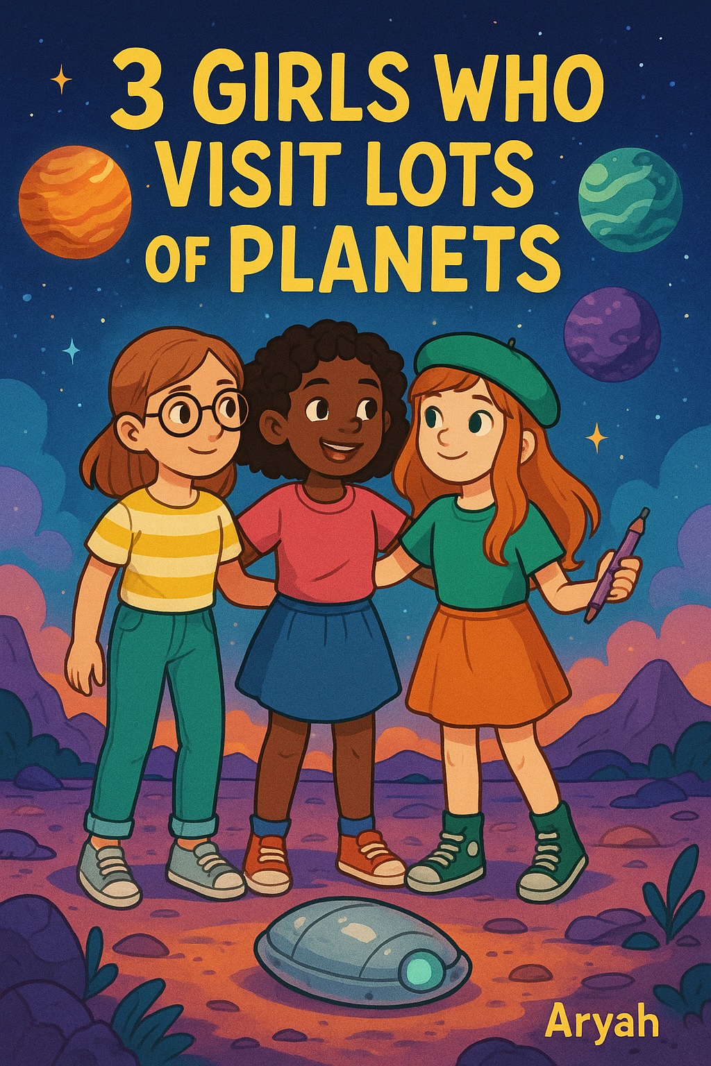 Book 3 girls who visit lots of planets